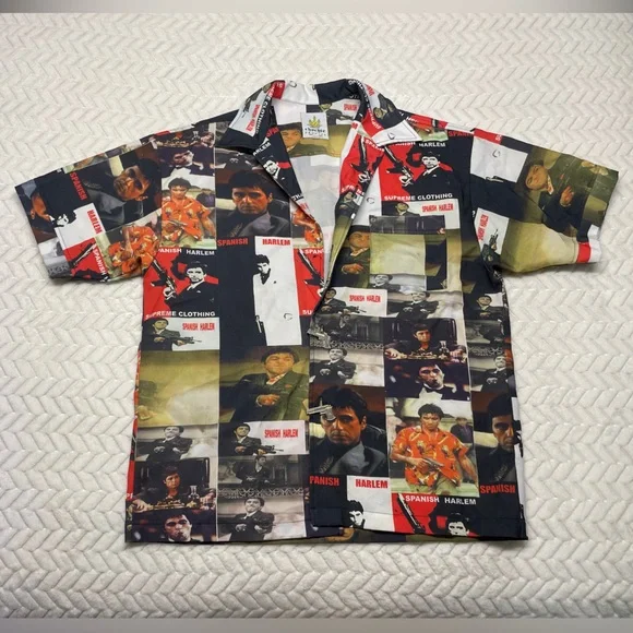 scarface button up shirt